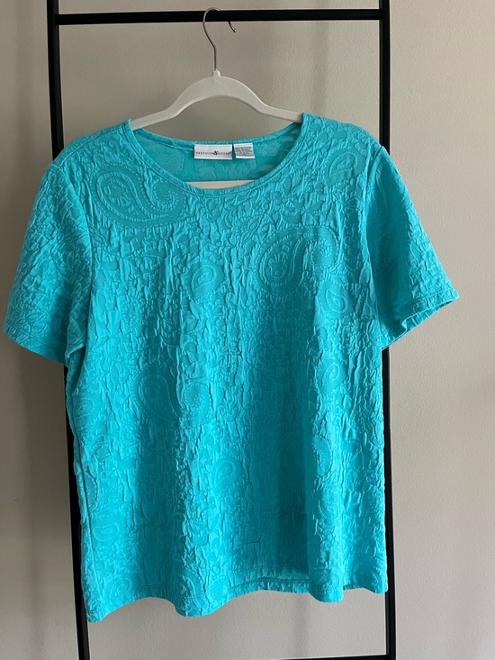 Preswick & Moore Tops - Preswick & Moore Paisley Damask Textured Knit Shirt XL